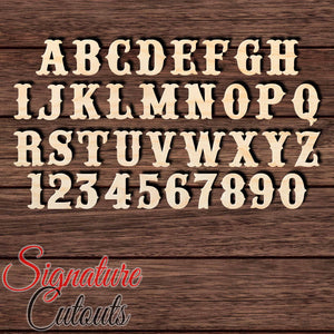 Western Font Letter Shape Cutout - Sold by the Letter • Measured by Height Craft Shapes & Bases Signature Cutouts