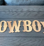 Western Font Letter Shape Cutout - Sold by the Letter • Measured by Height Craft Shapes & Bases Signature Cutouts