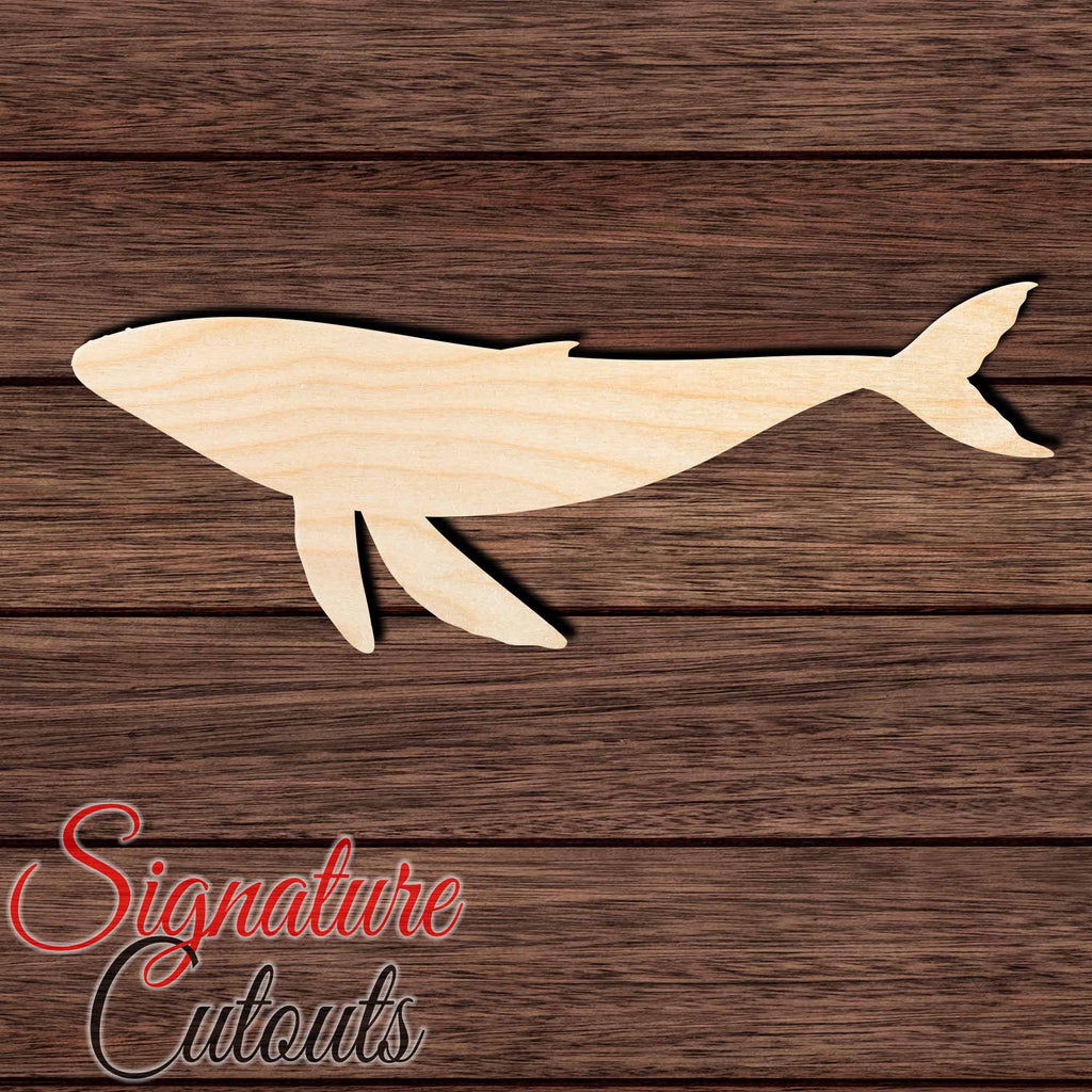 Whale 009 Shape Cutout in Wood Craft Shapes & Bases Signature Cutouts