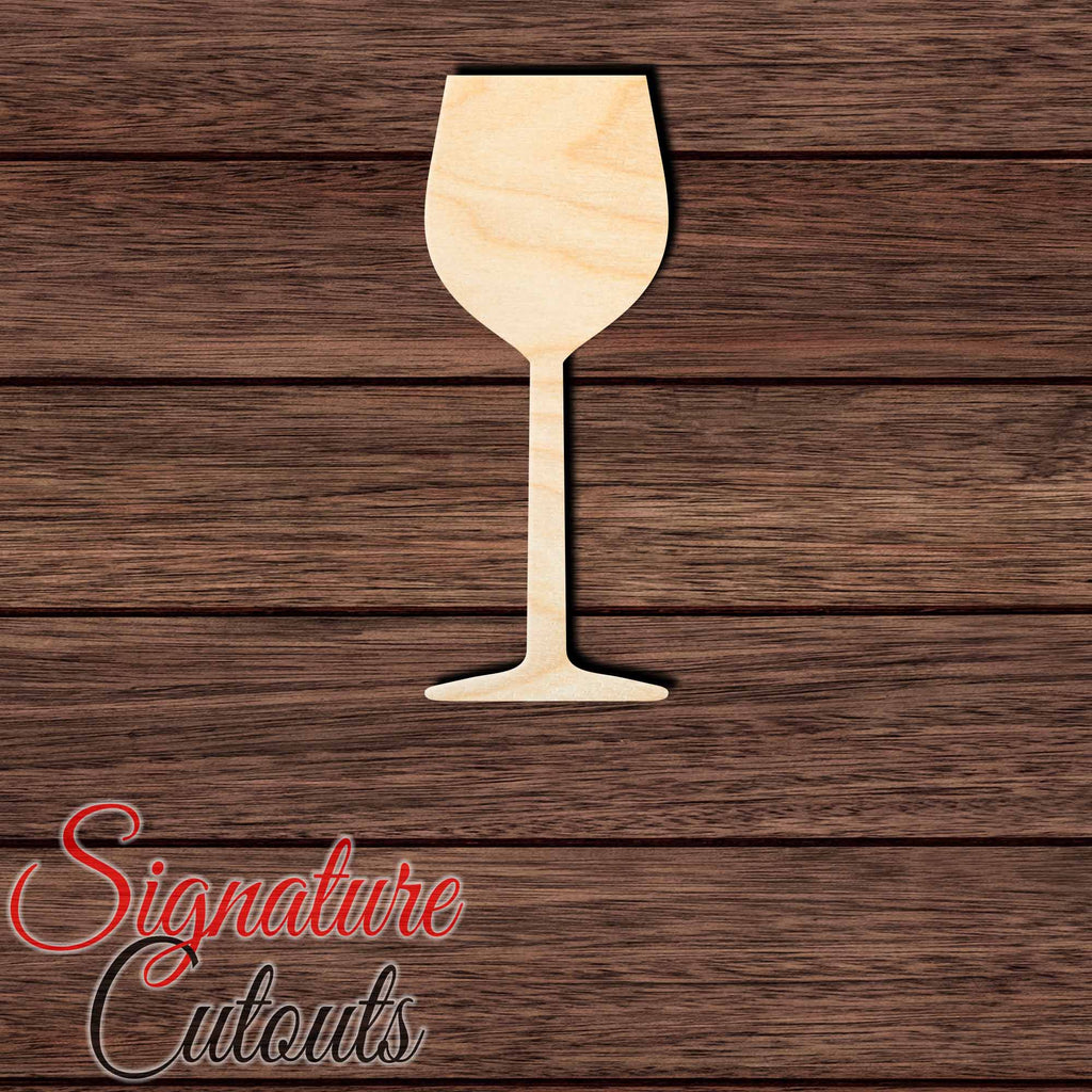 Wine Glass 003 - Pinot Noir Shape Cutout in Wood Craft Shapes & Bases Signature Cutouts