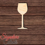 Wine Glass 003 - Pinot Noir Shape Cutout in Wood Craft Shapes & Bases Signature Cutouts