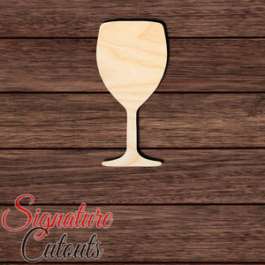 Wine Glass 004 - Cabernet Shape Cutout in Wood Craft Shapes & Bases Signature Cutouts