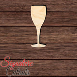 Wine Glass 005 - Shape Cutout in Wood Craft Shapes & Bases Signature Cutouts