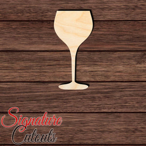 Wine Glass 006 - Shape Cutout in Wood Craft Shapes & Bases Signature Cutouts