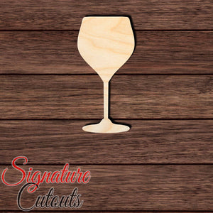 Wine Glass 007 - Shape Cutout in Wood Craft Shapes & Bases Signature Cutouts