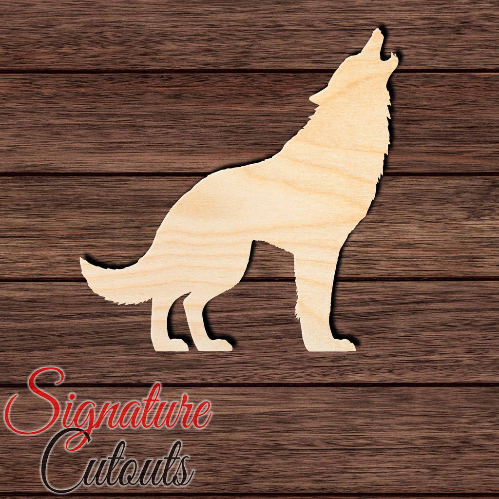 Wolf 004 Shape Cutout in Wood Craft Shapes & Bases Signature Cutouts