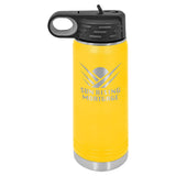 20 oz. Stainless Steel Water Bottle Tumbler with Flip Top Lid Signature Laser Engraving Yellow 