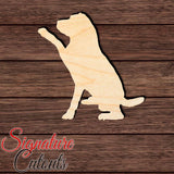A Dog with Lifted Paw 001 Shape Cutout