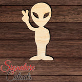Alien 003 Shape Cutout in Wood, Acrylic or Acrylic Mirror - Signature Cutouts
