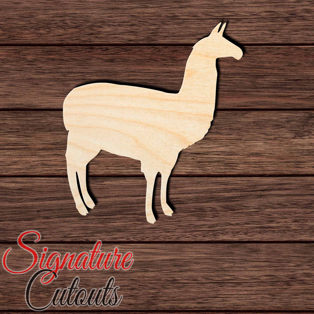 Alpaca 004 Shape Cutout in Wood, Acrylic or Acrylic Mirror - Signature Cutouts