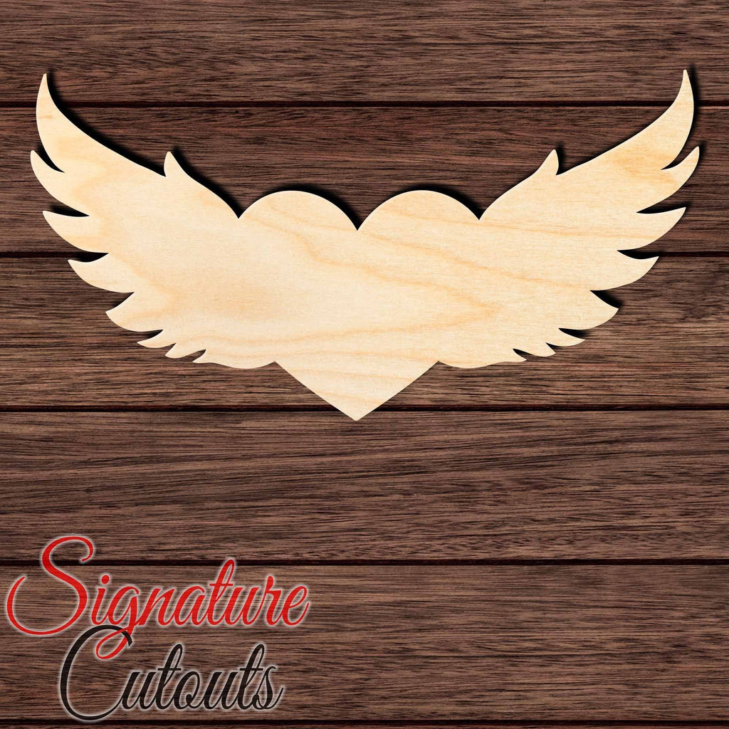 Angel Wings 002 Shape Cutout in Wood, Acrylic or Acrylic Mirror - Signature Cutouts