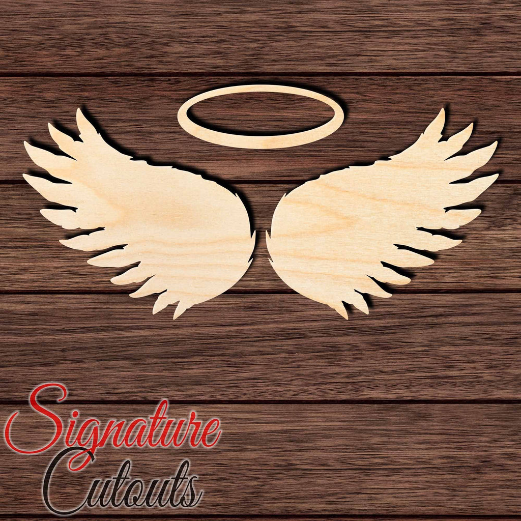 Angel Wings 003 Shape Cutout in Wood, Acrylic or Acrylic Mirror - Signature Cutouts
