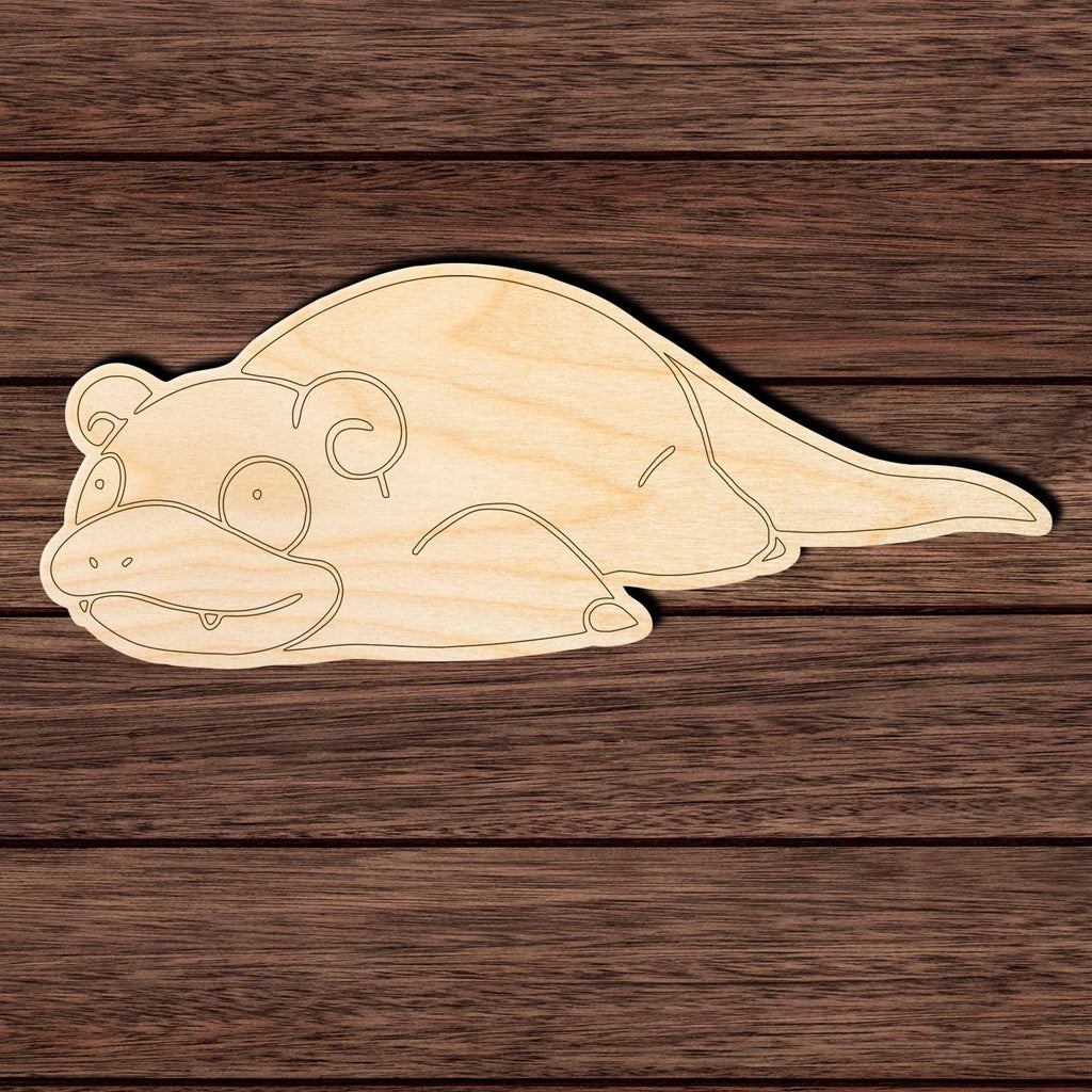 Anime 013- Slowpoke Shape Cutout in Wood Craft Shapes & Bases Signature Cutouts