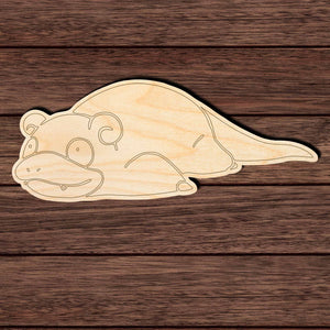 Anime 013- Slowpoke Shape Cutout in Wood Craft Shapes & Bases Signature Cutouts