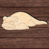 Anime 013- Slowpoke Shape Cutout in Wood Craft Shapes & Bases Signature Cutouts