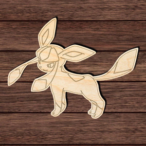 Anime 017 - Glaceon Shape Cutout in Wood Craft Shapes & Bases Signature Cutouts