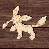 Anime 017 - Glaceon Shape Cutout in Wood Craft Shapes & Bases Signature Cutouts