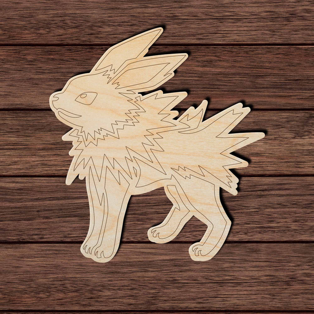 Anime 020 - Jolteon Shape Cutout in Wood Craft Shapes & Bases Signature Cutouts