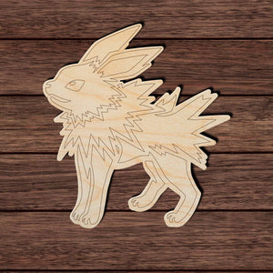Anime 020 - Jolteon Shape Cutout in Wood Craft Shapes & Bases Signature Cutouts