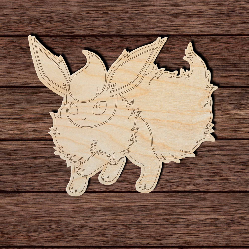 Anime 022 - Eevee Shape Cutout in Wood Craft Shapes & Bases Signature Cutouts