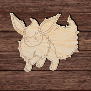 Anime 022 - Eevee Shape Cutout in Wood Craft Shapes & Bases Signature Cutouts