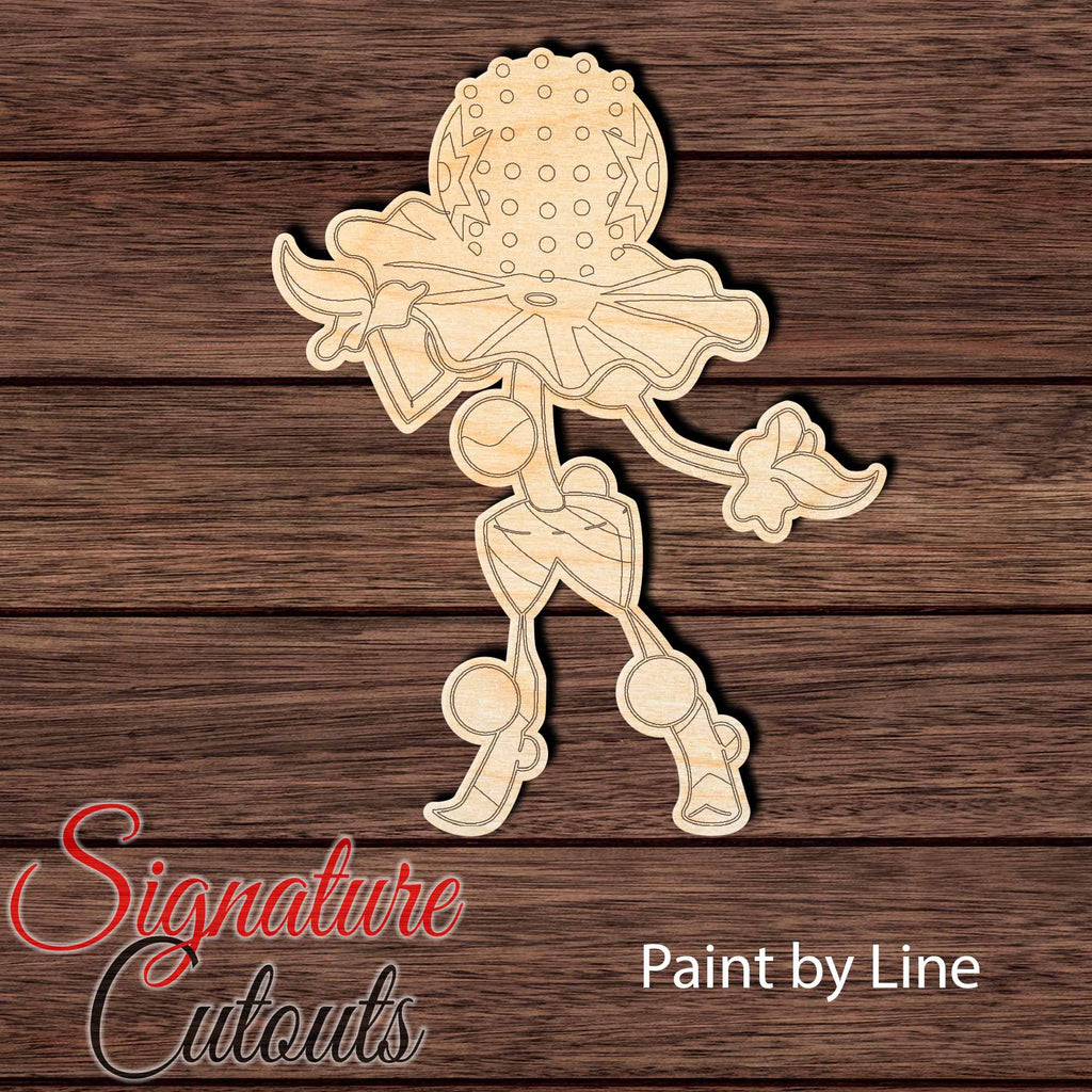 Anime 023 - Blacephalon Shape Cutout in Wood Craft Shapes & Bases Signature Cutouts