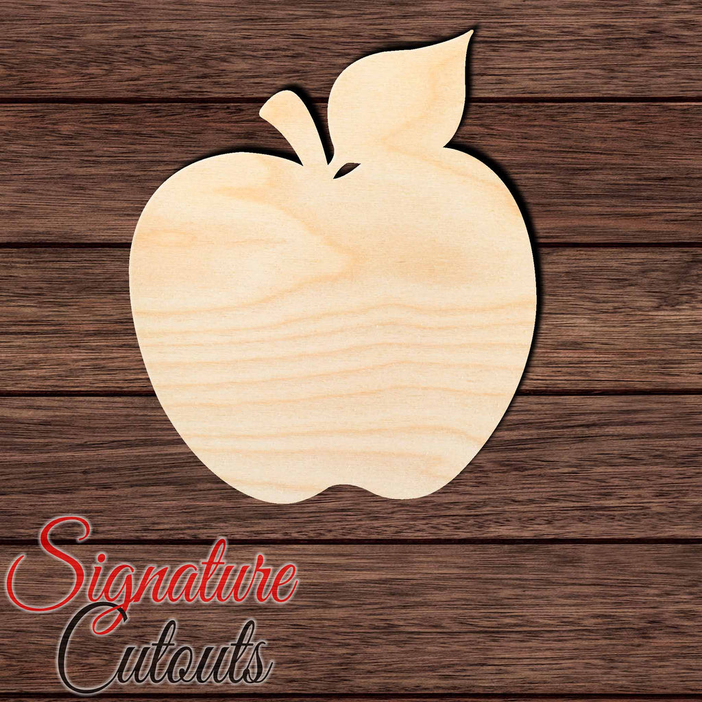 Apple 004 Shape Cutout in Wood, Acrylic or Acrylic Mirror - Signature Cutouts