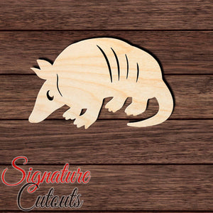 Armadillo 002 Shape Cutout in Wood, Acrylic or Acrylic Mirror - Signature Cutouts