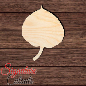 Aspen Leaf 001 Shape Cutout in Wood, Acrylic or Acrylic Mirror - Signature Cutouts