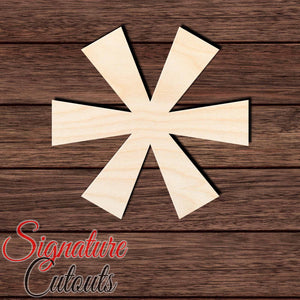 Asterisk 003 Shape Cutout in Wood, Acrylic or Acrylic Mirror - Signature Cutouts