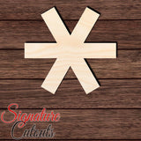 Asterisk 004 Shape Cutout in Wood, Acrylic or Acrylic Mirror - Signature Cutouts