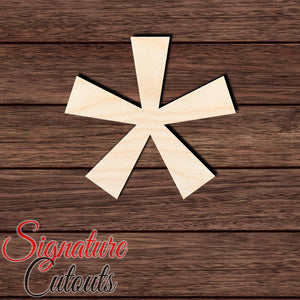 Asterisk 006 Shape Cutout in Wood, Acrylic or Acrylic Mirror - Signature Cutouts