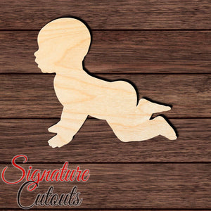 Baby 002 Shape Cutout in Wood, Acrylic or Acrylic Mirror Craft Shapes & Bases Signature Cutouts