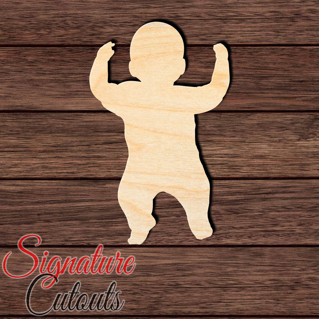 Baby 003 Shape Cutout in Wood, Acrylic or Acrylic Mirror Craft Shapes & Bases Signature Cutouts