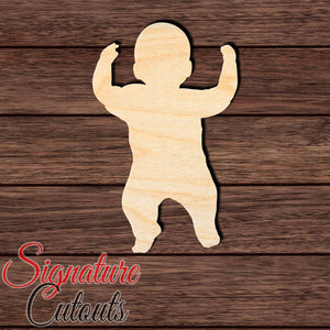 Baby 003 Shape Cutout in Wood, Acrylic or Acrylic Mirror Craft Shapes & Bases Signature Cutouts