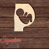 Baby Belly 001 Shape Cutout in Wood, Acrylic or Acrylic Mirror - Signature Cutouts