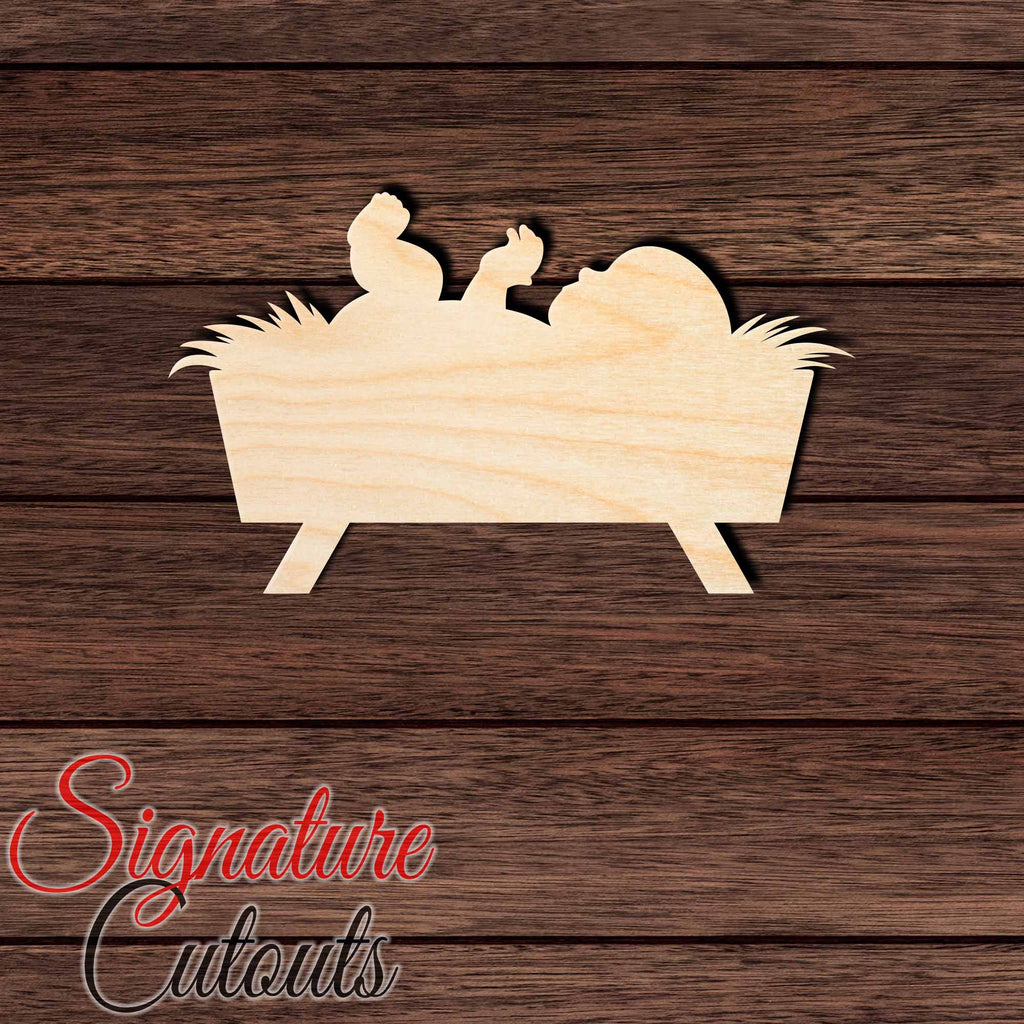 Baby Jesus Shape Cutout in Wood, Acrylic or Acrylic Mirror - Signature Cutouts