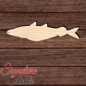 Bakalao Fish Shape Cutout in Wood, Acrylic or Acrylic Mirror - Signature Cutouts