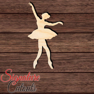 Ballerina 007 Shape Cutout in Wood, Acrylic or Acrylic Mirror Craft Shapes & Bases Signature Cutouts