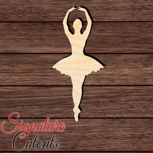 Ballerina 008 Shape Cutout in Wood, Acrylic or Acrylic Mirror Craft Shapes & Bases Signature Cutouts