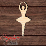 Ballerina 008 Shape Cutout in Wood, Acrylic or Acrylic Mirror Craft Shapes & Bases Signature Cutouts