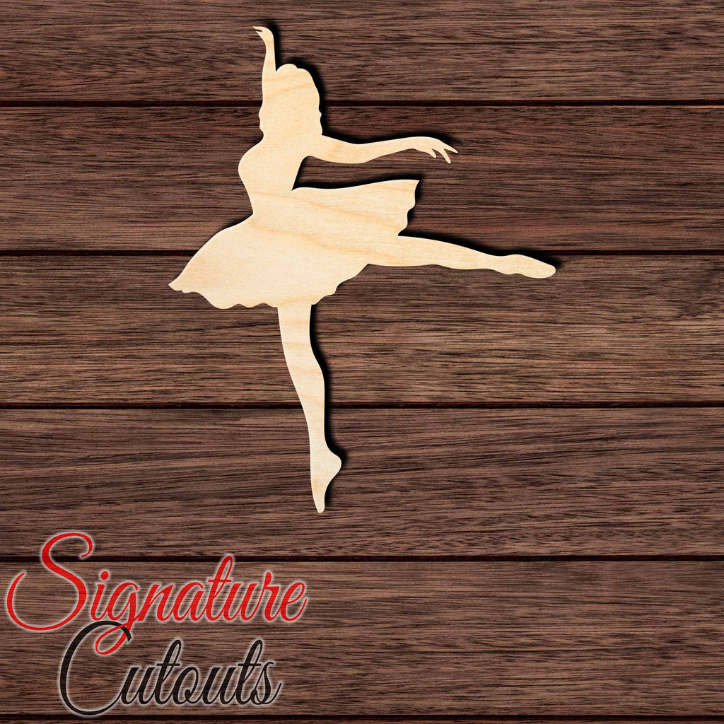 Ballerina 009 Shape Cutout in Wood, Acrylic or Acrylic Mirror Craft Shapes & Bases Signature Cutouts