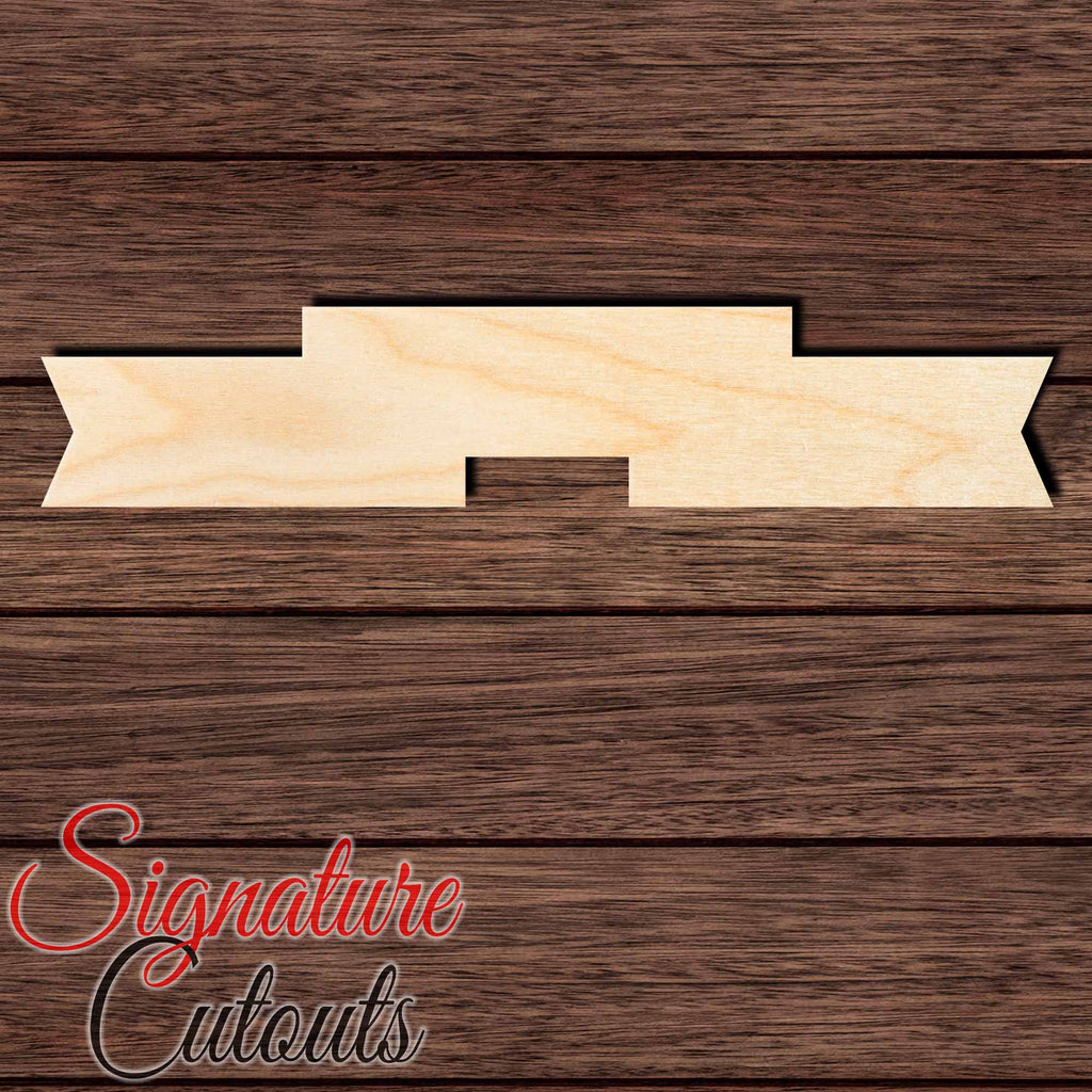 Banner 003 Shape Cutout in Wood, Acrylic or Acrylic Mirror - Signature Cutouts