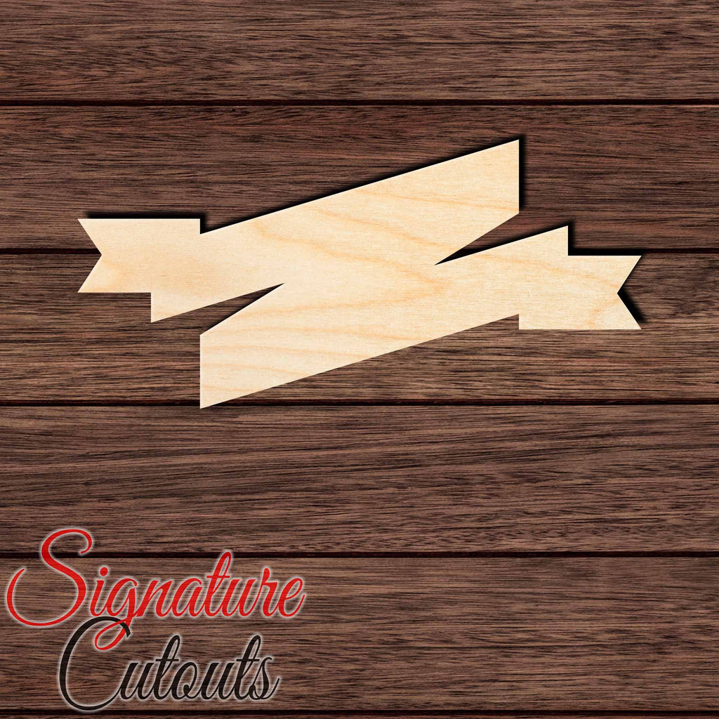 Banner 004 Shape Cutout in Wood, Acrylic or Acrylic Mirror - Signature Cutouts