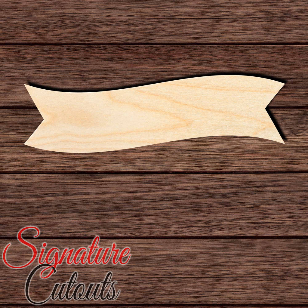 Banner 005 Shape Cutout in Wood, Acrylic or Acrylic Mirror - Signature Cutouts
