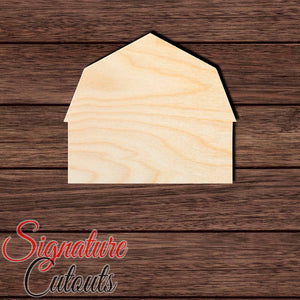Barn 002 Shape Cutout in Wood, Acrylic or Acrylic Mirror - Signature Cutouts
