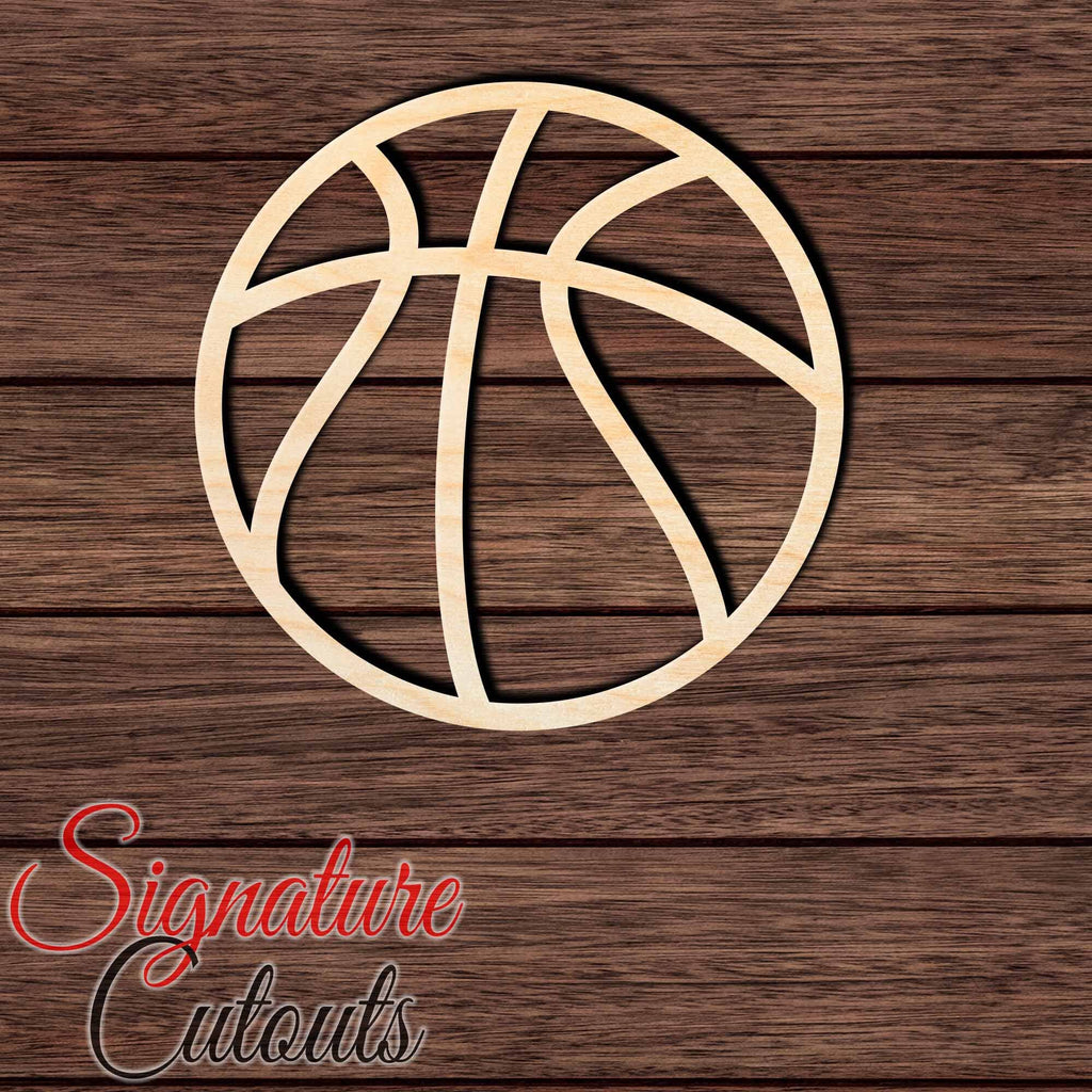 Basketball 014 Shape Cutout in Wood, Acrylic or Acrylic Mirror Craft Shapes & Bases Signature Cutouts