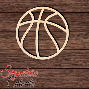 Basketball 014 Shape Cutout in Wood, Acrylic or Acrylic Mirror Craft Shapes & Bases Signature Cutouts