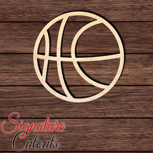 Basketball 016 Shape Cutout in Wood, Acrylic or Acrylic Mirror Craft Shapes & Bases Signature Cutouts