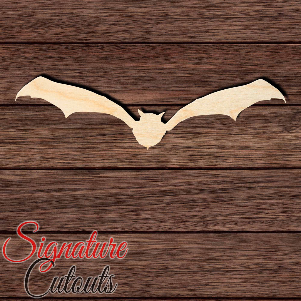 Bat 028 Shape Cutout in Wood, Acrylic or Acrylic Mirror - Signature Cutouts